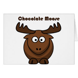 Cute Chocolate Moose, Funny Dessert Pun Cartoon