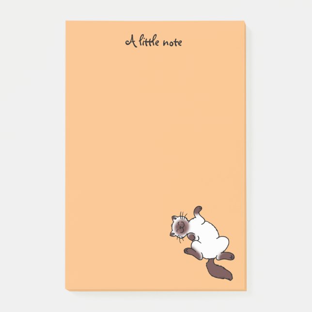 Cute chocolate point Siamese cat Post-it Notes (Front)
