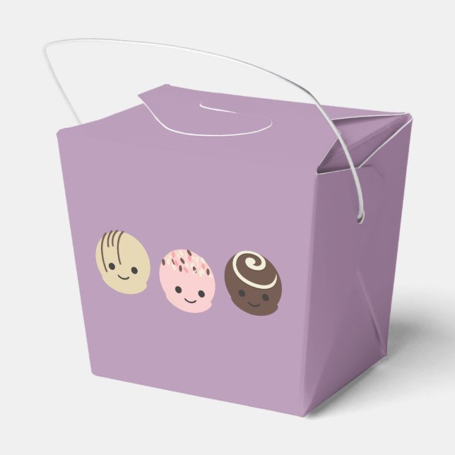 Cute Chocolate Truffles Favour Box (Back Side)