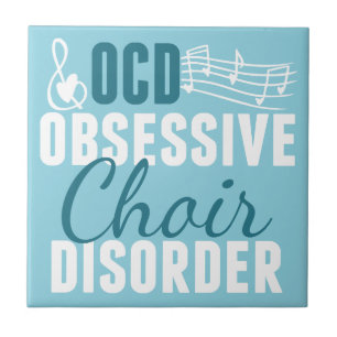 Cute Choir Teal Ceramic Tile