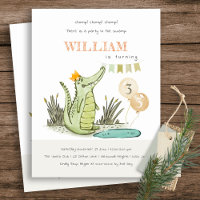 Cute Chomp Alligator in Swamp Any Age Birthday