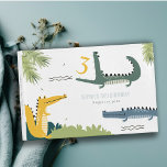Cute Chomp Alligator Swamp Any Age Kids Birthday Guest Book<br><div class="desc">A Fun Cute Alligator Party in the Swamp Collection.- it's an Elegant Simple Minimal sketchy Illustration of cute crocodile in swamp,  perfect for your little ones fun party. It’s very easy to customise,  with your personal details. If you need any other matching product or customisation,  kindly message via Zazzle.</div>
