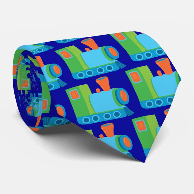 Cute Choo Choo Train Tie (Rolled)