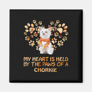 Cute Chorkie Heart Thanksgiving Autumn Dog Lover Magnet