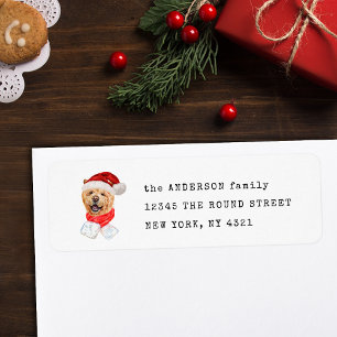 Cute Chow Chow Christmas Dog Return Address Label