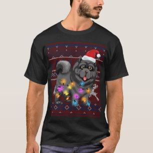 Cute Chow Chow Christmas Lights Ugly Sweater Chow 