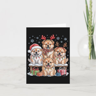 Cute Chow Chow Christmas Puppies Dog Lovers Funny Card