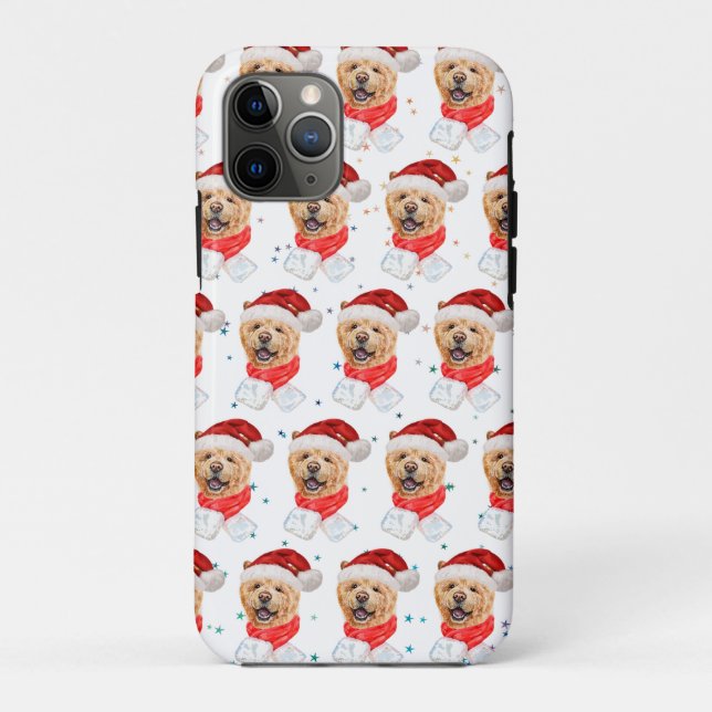Cute Chow Chow Dog Christmas Pattern Case-Mate iPhone Case (Back)
