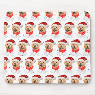 Cute Chow Chow Dog Christmas Pattern Mouse Pad