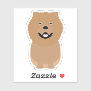Cute Chow Chow Dog Puppy Pup Kiss Cut Vinyl