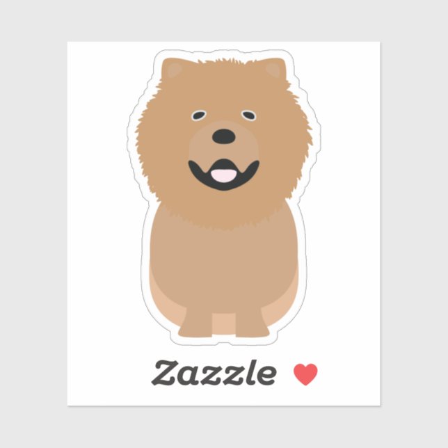 Cute Chow Chow Dog Puppy Pup Kiss Cut Vinyl (Sheet)