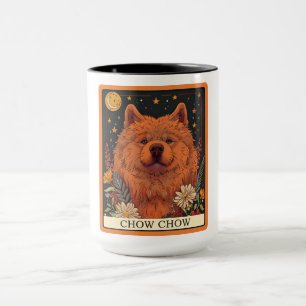 Cute Chow Chow Dog Tarot Card Mug
