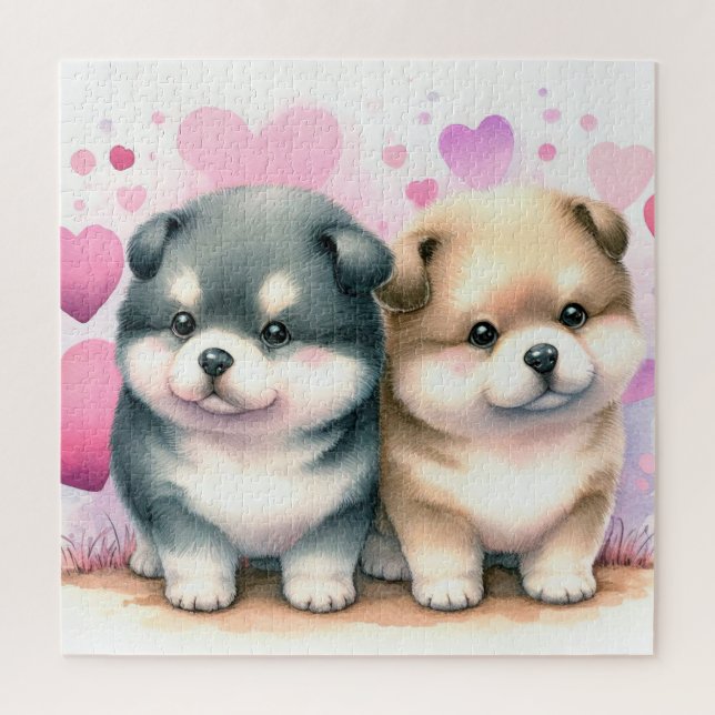 Cute Chow Chow Puppies Jigsaw Puzzle (Vertical)