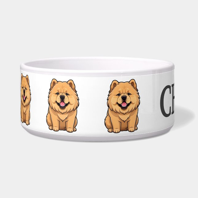 Cute Chow Chow Puppy Personalise (Left)