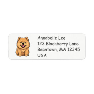 Cute Chow Chow Return Address Label