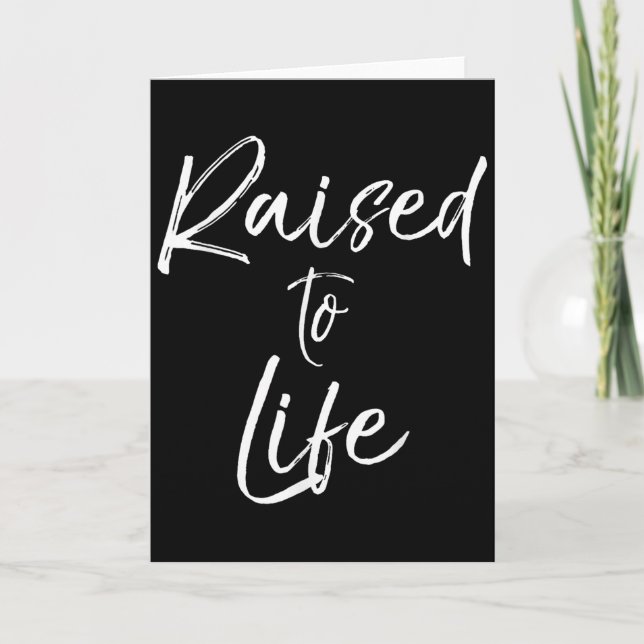 Cute Christian Baptism Gift For New Believers Rais Card (Front)