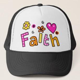 Cute Christian Faith Greeting Text Expression Trucker Hat
