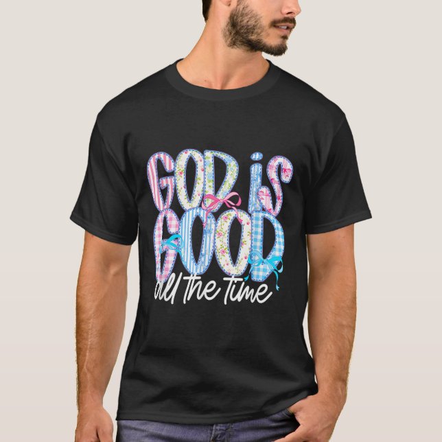 Cute Christian God Is Good All The Time Jesus Coqu T-Shirt (Front)
