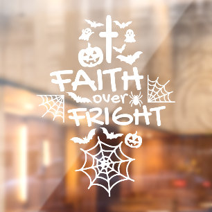 Cute Christian Halloween Faith over Fright Cling