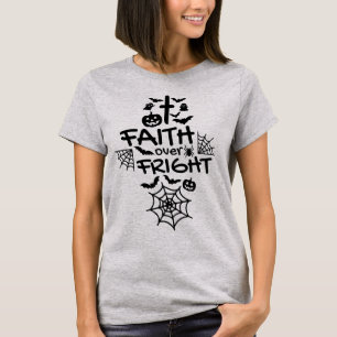 Cute Christian Halloween Faith over Fright T-Shirt