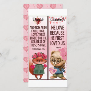 Cute Christian Love Bible Verses Kids Bookmarks Card
