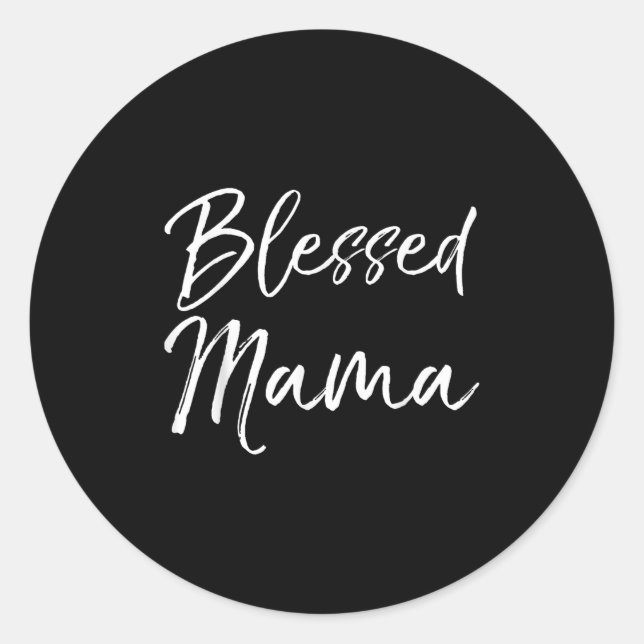 Cute Christian Mom Mother's Day Gift From Kids Ble Classic Round Sticker (Front)