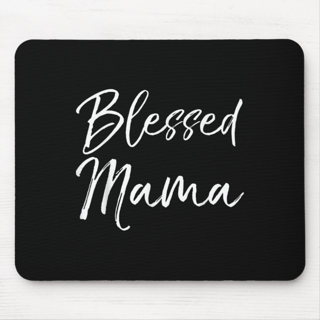 Cute Christian Mom Mother's Day Gift From Kids Ble Mouse Pad (Front)