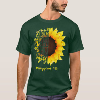 Cute Christian Sunflower Gift Best Religious Wome T-Shirt