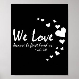 Cute Christian Valentines Day Women Bible Verse He Poster