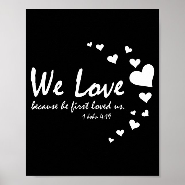 Cute Christian Valentines Day Women Bible Verse He Poster (Front)