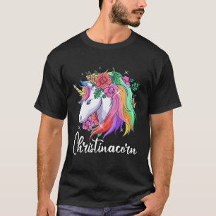 Cute Christinacorn Personalised Name Unicorn Chris T-Shirt