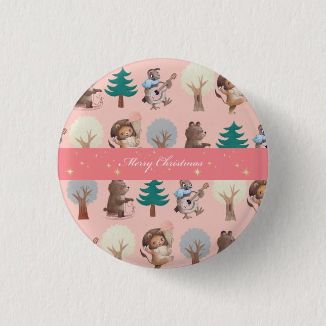 Cute Christmas   3 Cm Round Badge (Front)