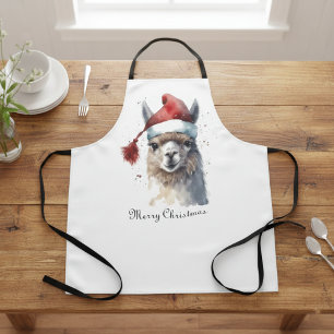 Cute Christmas Alpaca, custom Apron