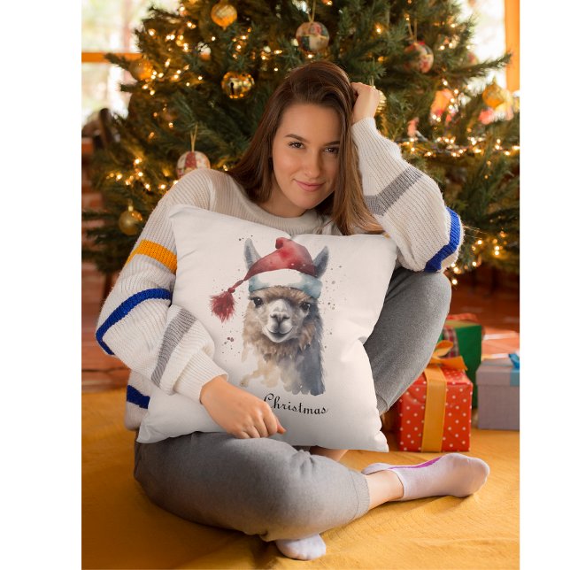 Cute Christmas Alpaca, custom Cushion (Creator Uploaded)