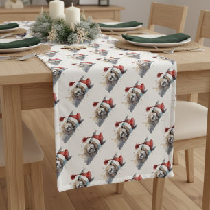 Cute Christmas Alpaca Short Table Runner