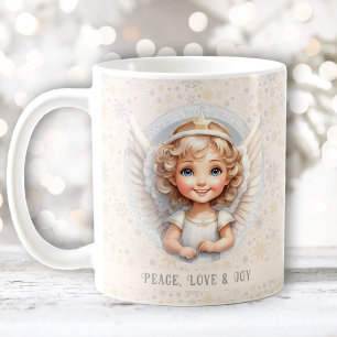 Cute Christmas Angel Holiday Name Mug