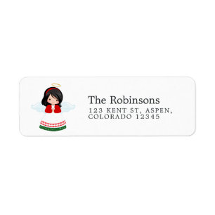 Cute Christmas Angel Return Address Label