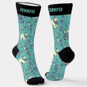 Cute Christmas Animal Pattern Penguin Polar Bear Socks