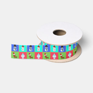 Cute Christmas Animals Satin Ribbon