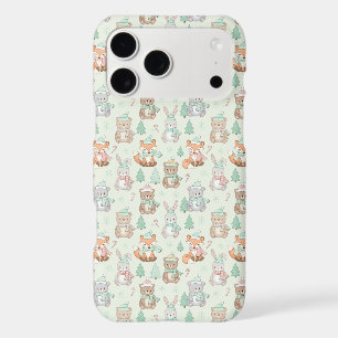 Cute Christmas Animals Seamless Pattern