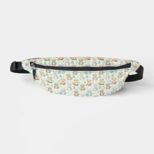 Cute Christmas Animals Seamless Pattern Bum Bags