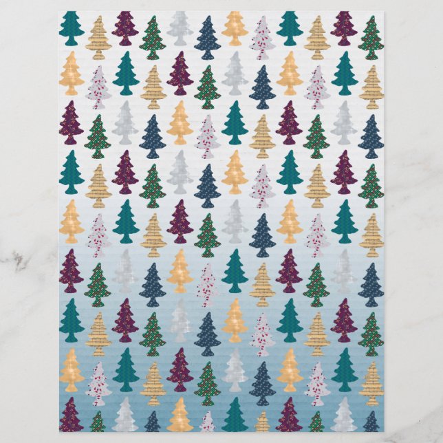 Cute Christmas At The Table Scrapbook Paper (Front)