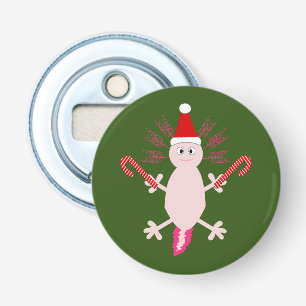 Cute Christmas Axolotl Bottle Opener