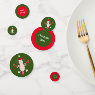 Cute Christmas Axolotl Custom Confetti