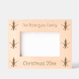 Cute Christmas Axolotl Custom Etched Frames
