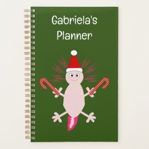 Cute Christmas Axolotl Custom Planner