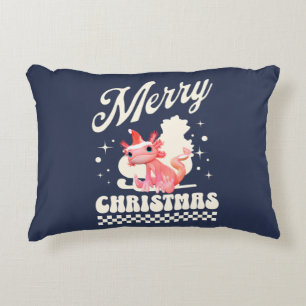Cute Christmas Axolotl Merry Christmas Decorative Cushion