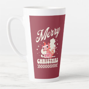 Cute Christmas Axolotl Merry Christmas Latte Mug