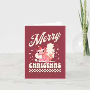 Cute Christmas Axolotl Merry Christmas Note Card