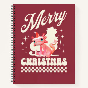 Cute Christmas Axolotl Merry Christmas Notebook